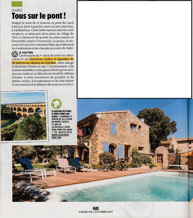 A Gauche Du Pont Hotel Vers Pont du Gard Exterior photo